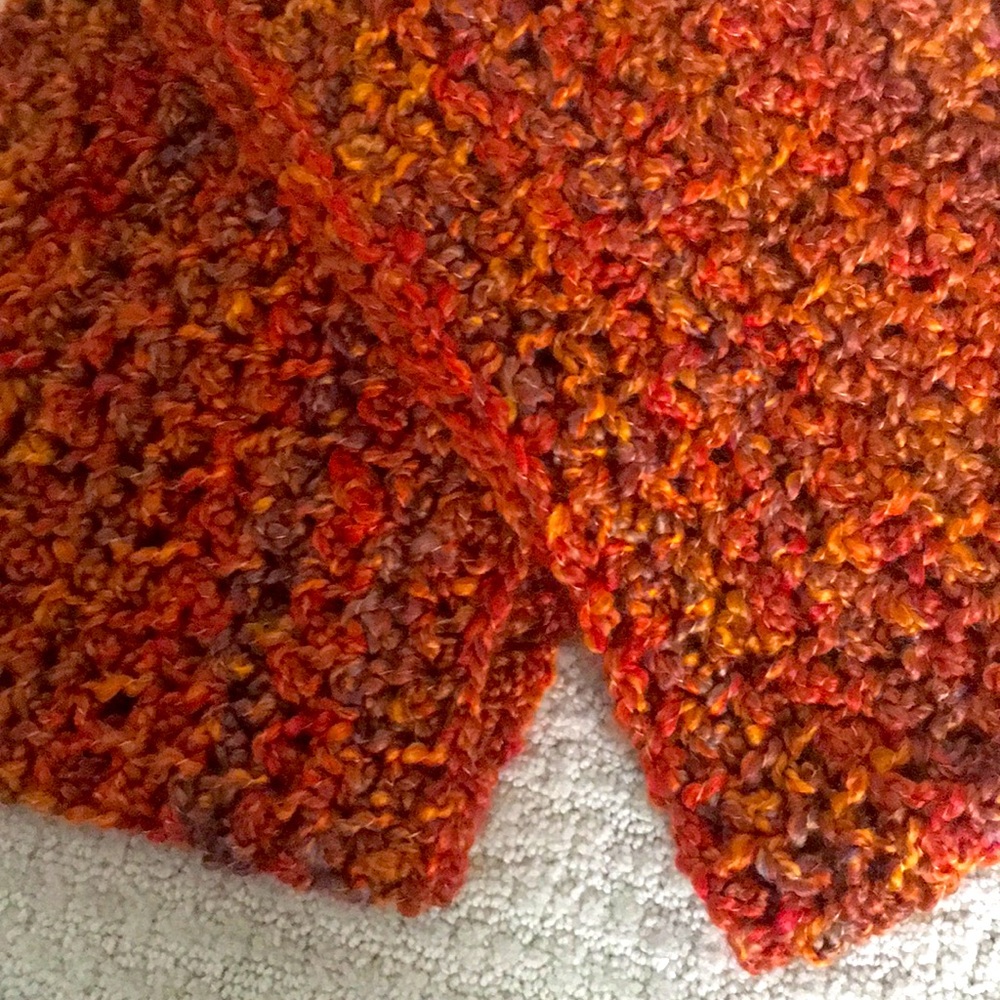 Rust Burnt Orange Chunky Thick Knit Infinity Circle Loop Scarf NWOT